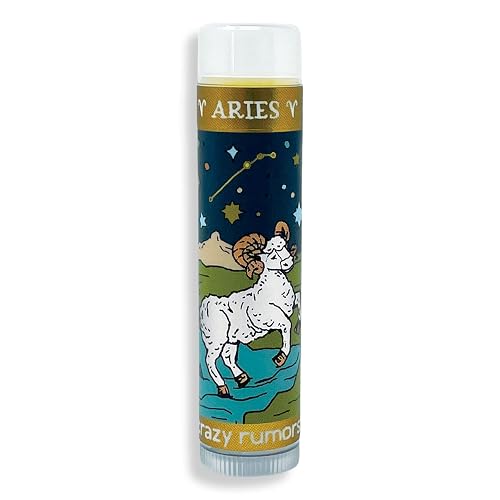 Crazy Rumors Aries Zodiac All Natural, Plant Based Lip Balm to Moisturize and Nourish your Lips - Fire Blend (Sweet Orange, Fresh Berry, Aromatic