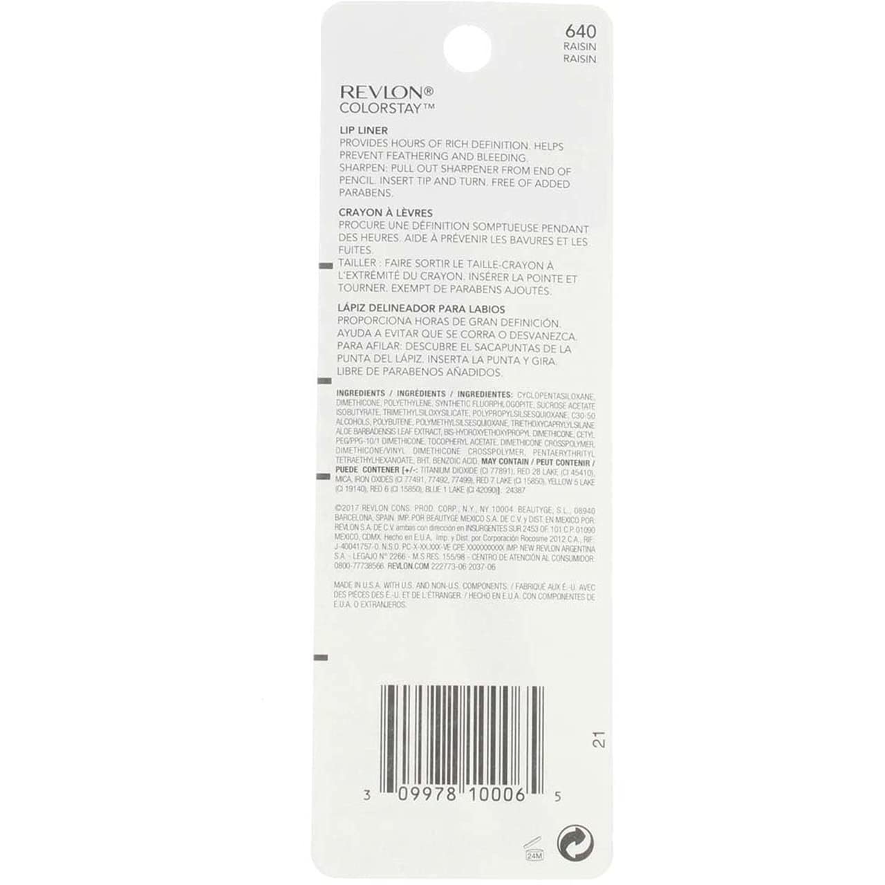 REV C/STAY LIP LINER RAISIN 640