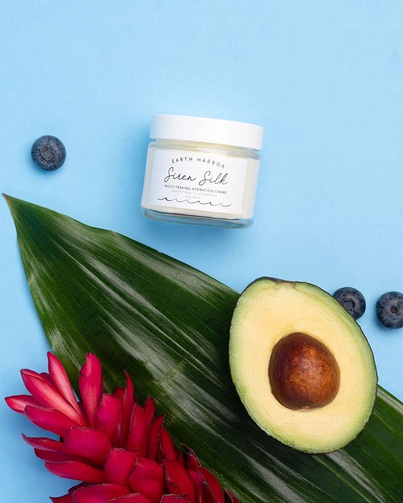 Earth Harbor SIREN SILK Multi-Tasking Hydration Creme Packed with 20 Botanical Actives, Vegan & Cruelty-Free Night Cream with Sea Retinol Alternative