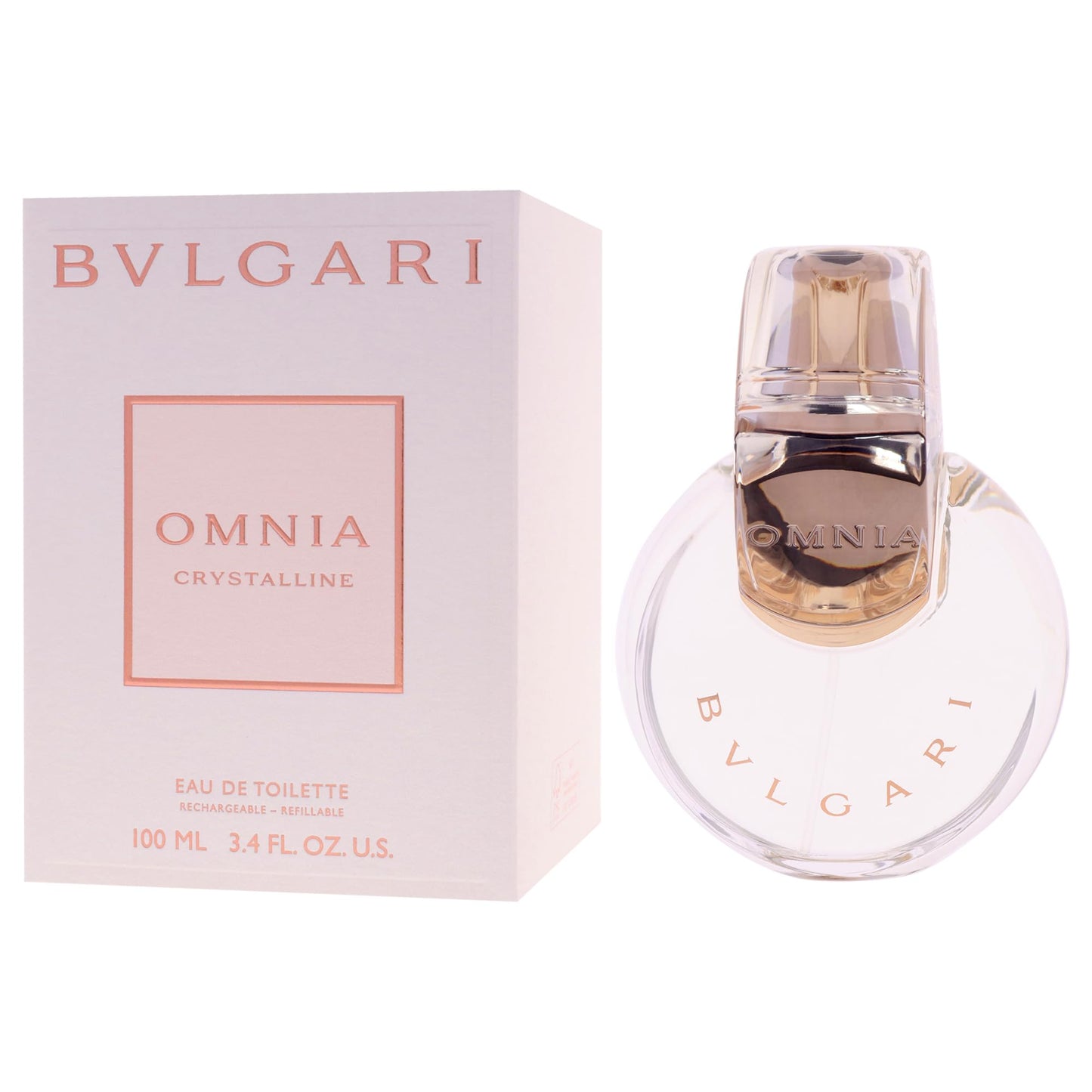 Bvlgari Omnia Crystalline by Bvlgari for Women - 3.4 oz EDT Spray (Refillable)