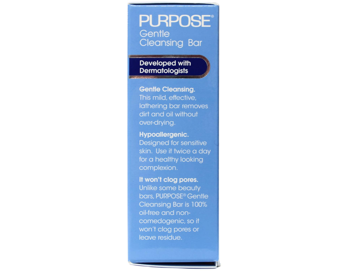 PURPOSE Gentle Cleansing Bar, Gentle As Water, All Skin Types, For Sensitive & Dry Skin, Oil-free, Hypoallergenic, Sulfate-Free, 3.6 oz Bar (6 Pack)