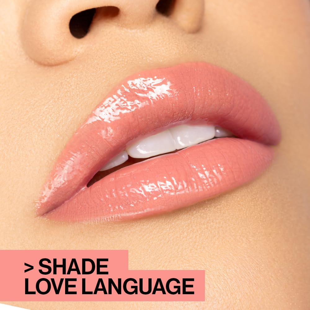 wet n wild MegaSlicks Lip Gloss, Ultra-Glossy, Vitamin-E Enriched, Ultra-Gloss High Shine Moisturizing, Cruelty-Free & Vegan - Crystal Clear(Carded)