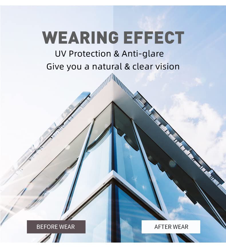 HANDA Rimless Rectangle Sunglasses for Women Men UV400 Protection Lens Sun Glasses Square Shade Metal Frame Eyewear (Black)