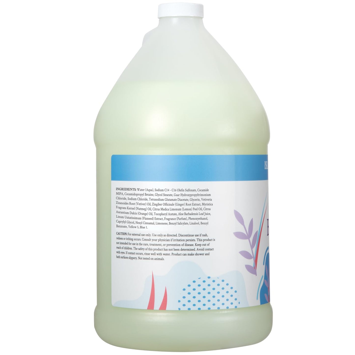 Ginger Lily Farms Botanicals Nourishing Body Wash, Island Tranquility, 100% Vegan & Cruelty-Free, Green Tea Lemongrass Scent, 1 Gallon Refill (128 fl.