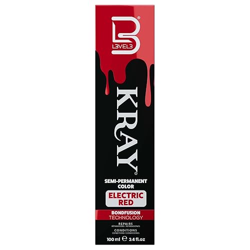 L3 - Level 3 Electric Semi Permanent Hair Color - Vibrant Long Lasting Shine - Argan Oil Protection - 100 ml - Electric Red