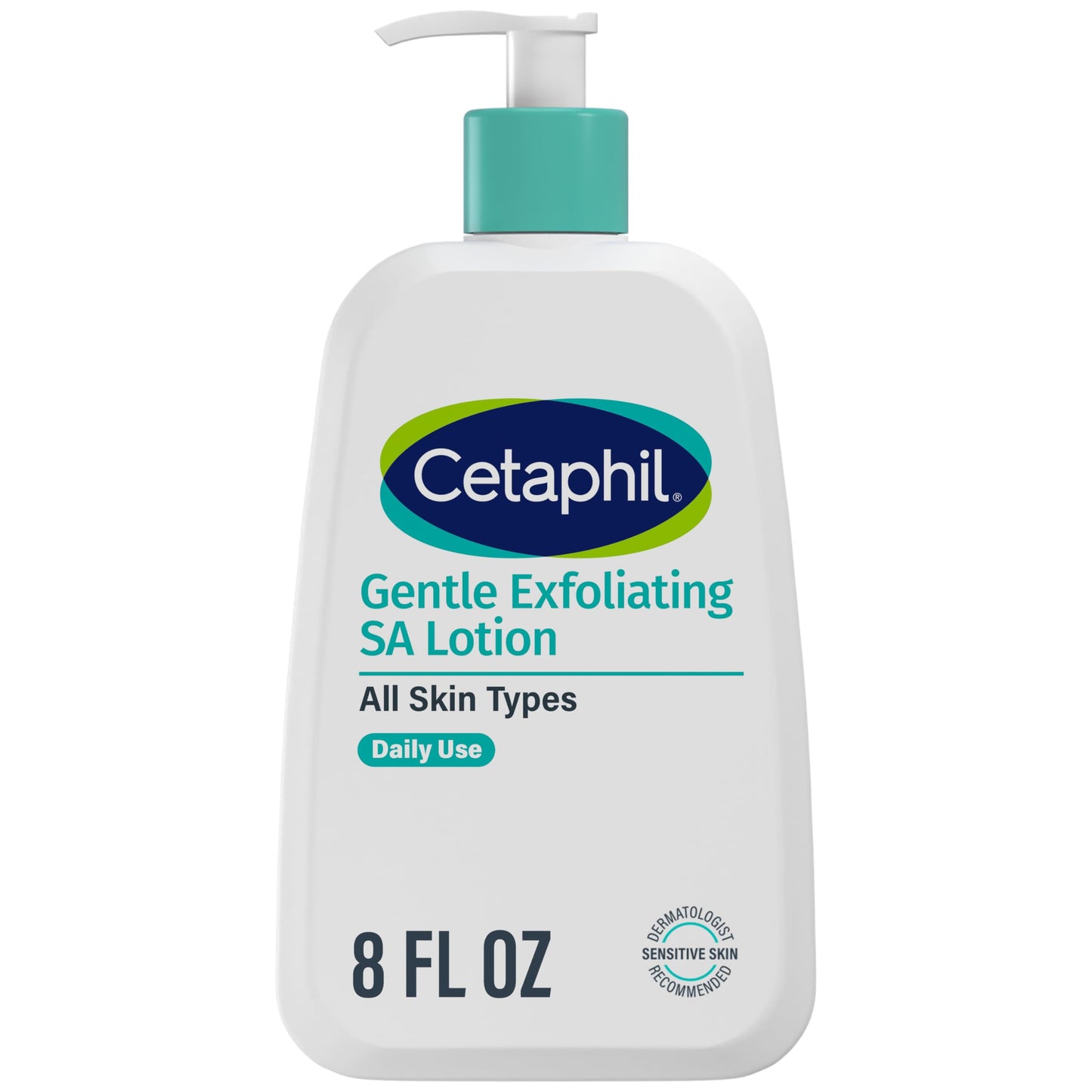 Cetaphil Gentle Exfoliating SA Face Lotion, Lightweight Moisturizer for All Skin Types, 8 Oz Pump Bottle, Salicylic Acid, Mandelic Acid