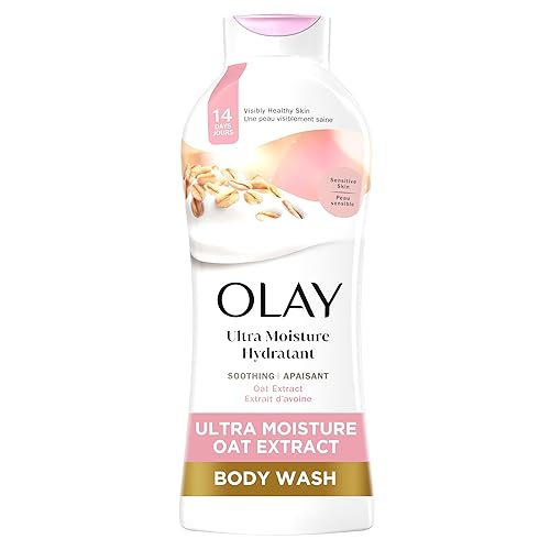 Olay Body Wash for Women, Ultra Moisture, For Sensitive Skin, Soothing Formula, 24hr Moisturizing, Hydrating & Refreshing, B3 Vitamin Complex, Free