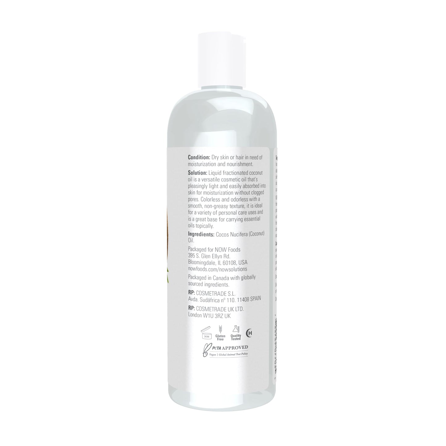 NOW Foods Solutions, Liquid Coconut Oil, Light and Nourishing, Promotes Healthy-Looking Skin and Hair, 16-Ounce Beauty and Personal Care NOW Foods
