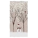 Winter Snowman Bird Tree Snow Hand Towels 16x30 in Bathroom Towel, Christmas X-mas Small Bath Towel for Hand,Face,Gym and Spa Bathroom Decor Gifts