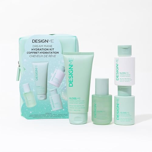DESIGNME GLOSS.ME Hydration Kit |Moisturizing Shampoo, Conditioner, Mask & Hair Oil | With Argan Oil | For Dry & Frizzy Hair - Hydrating, Anti-Frizz