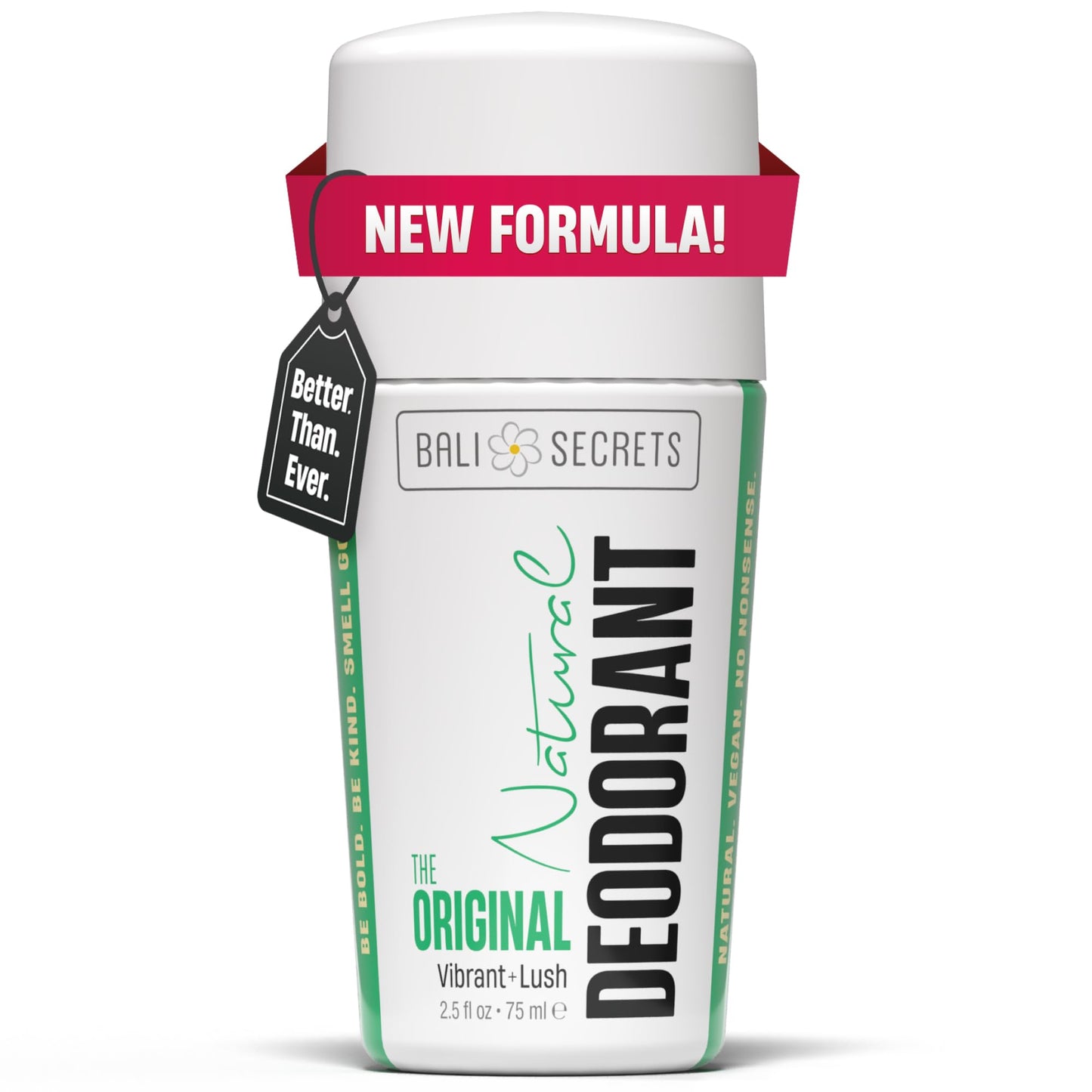 Bali Secrets Natural Deodorant for Women & Men. Nonsense Free. Clean Formula for Sensitive Skin. Strong & Reliable Odor Protection