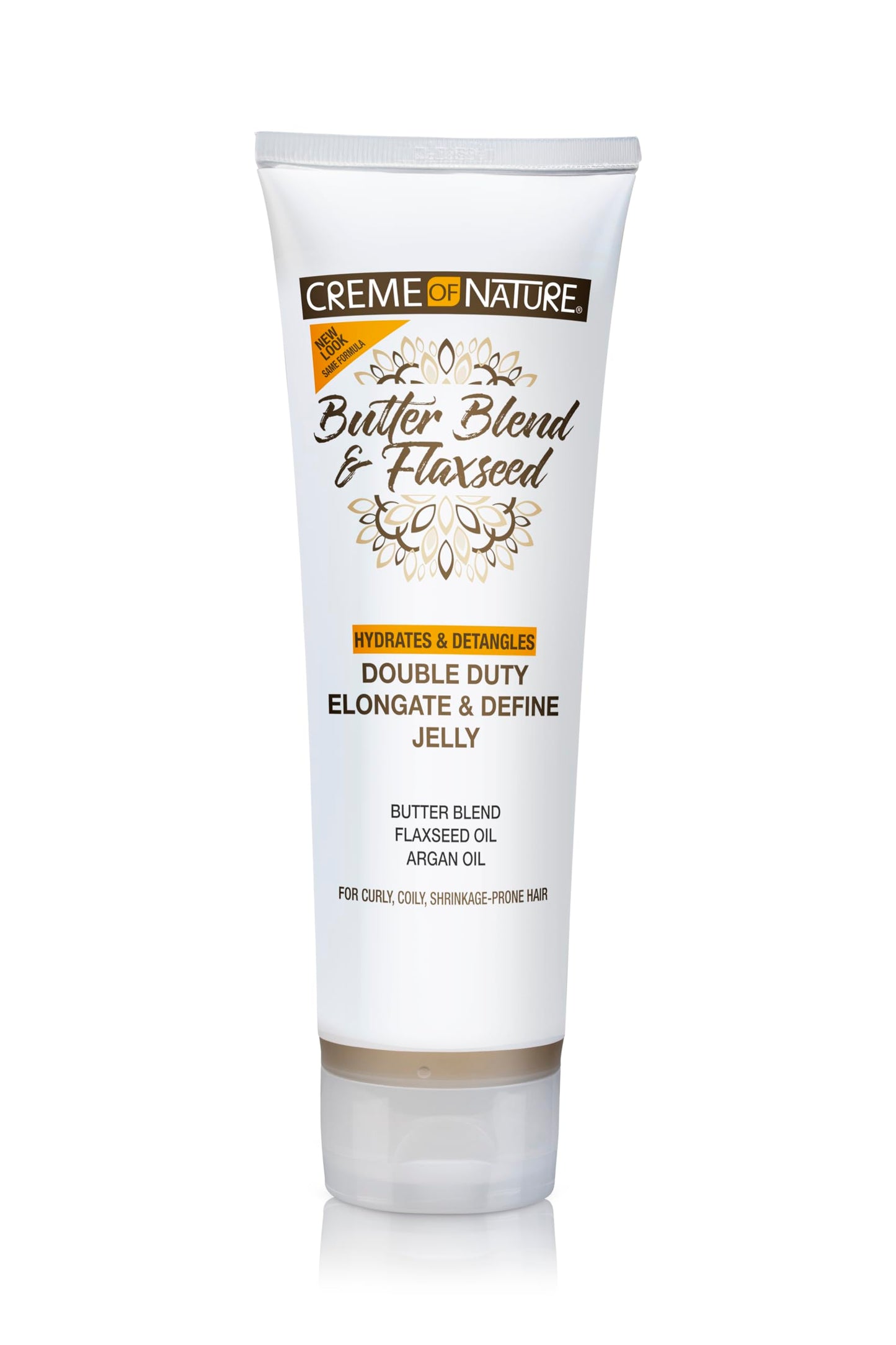 Creme of Nature, Curl Elongater, Butter Blend, Argan Oil, Flaxseed Oil, Curl Jelly for Defining Hydration, 8.45 Oz