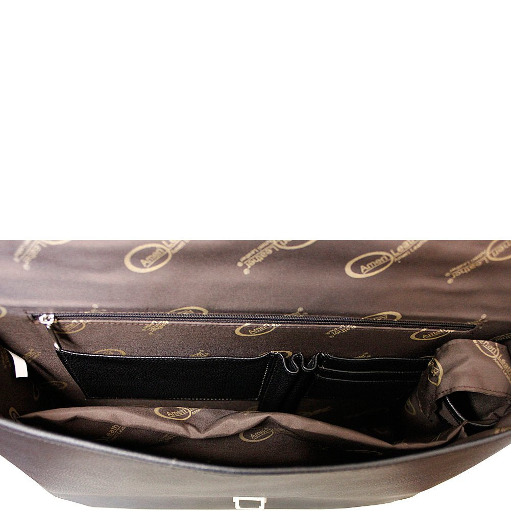 Montana Leather Executive Briefcase - Black (#2495-0)