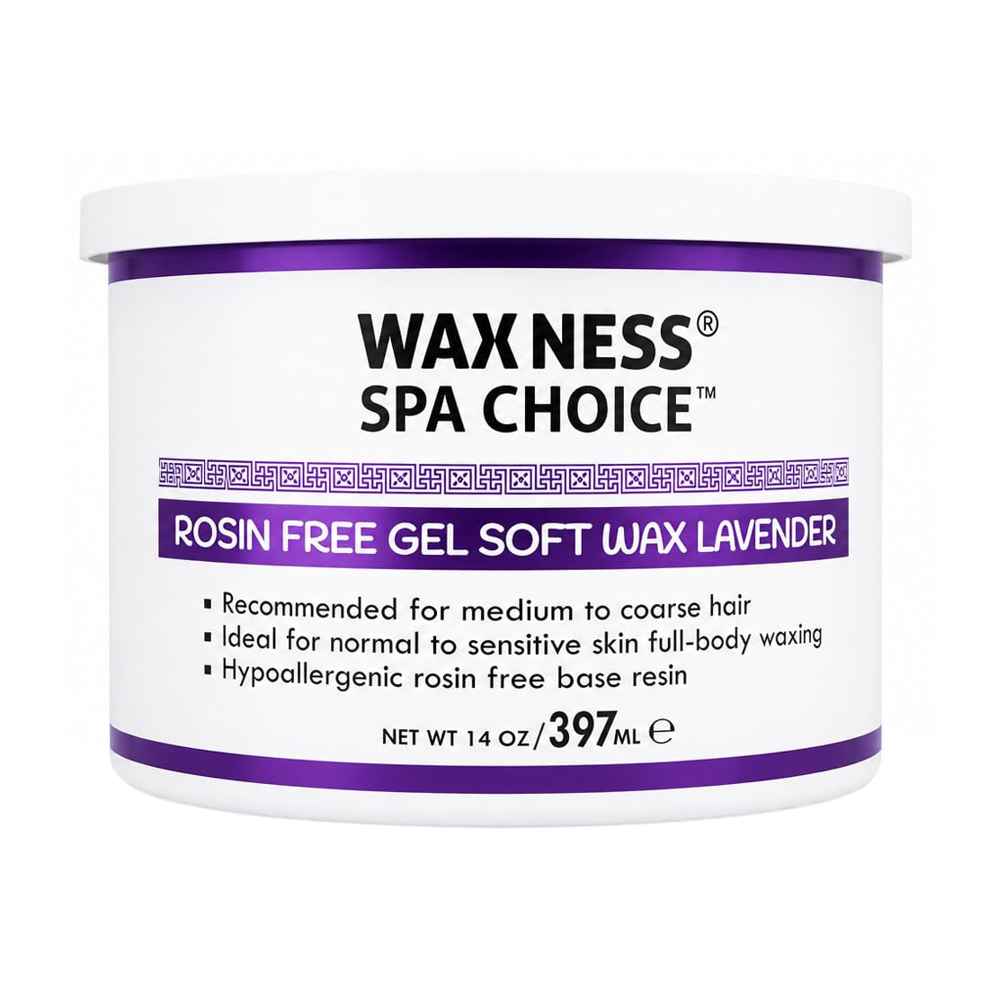 Waxness Spa Choice Rosin Free Gel Soft Wax Lavender 14 oz / 397 ml Beauty and Personal Care Waxness