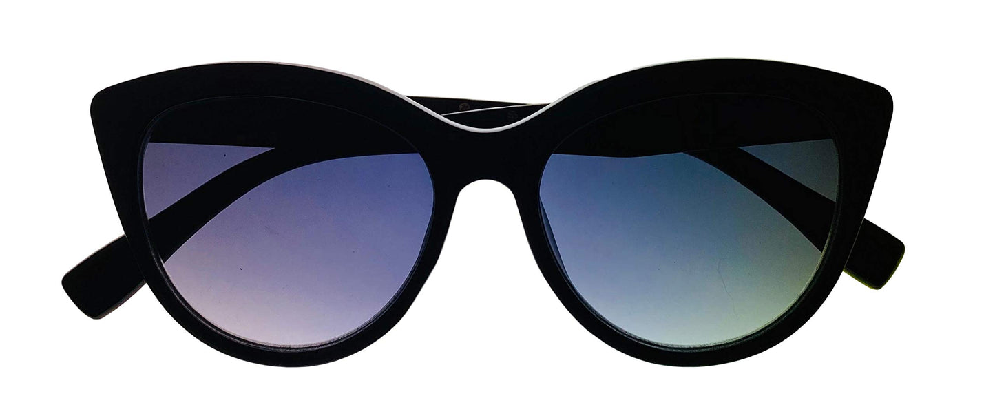 Kenneth Cole Reaction Womens Black Plastic Cateye Sunglass KC1373 1B