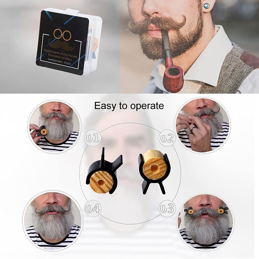 Handlebar Mustache Training Wheel, Mustache Curler Mustache Trainer Men Mustache Styling Template Mustache Training Wheel Beard Shaping Tool Handlebar Beauty and Personal Care Yosoo Health Gear