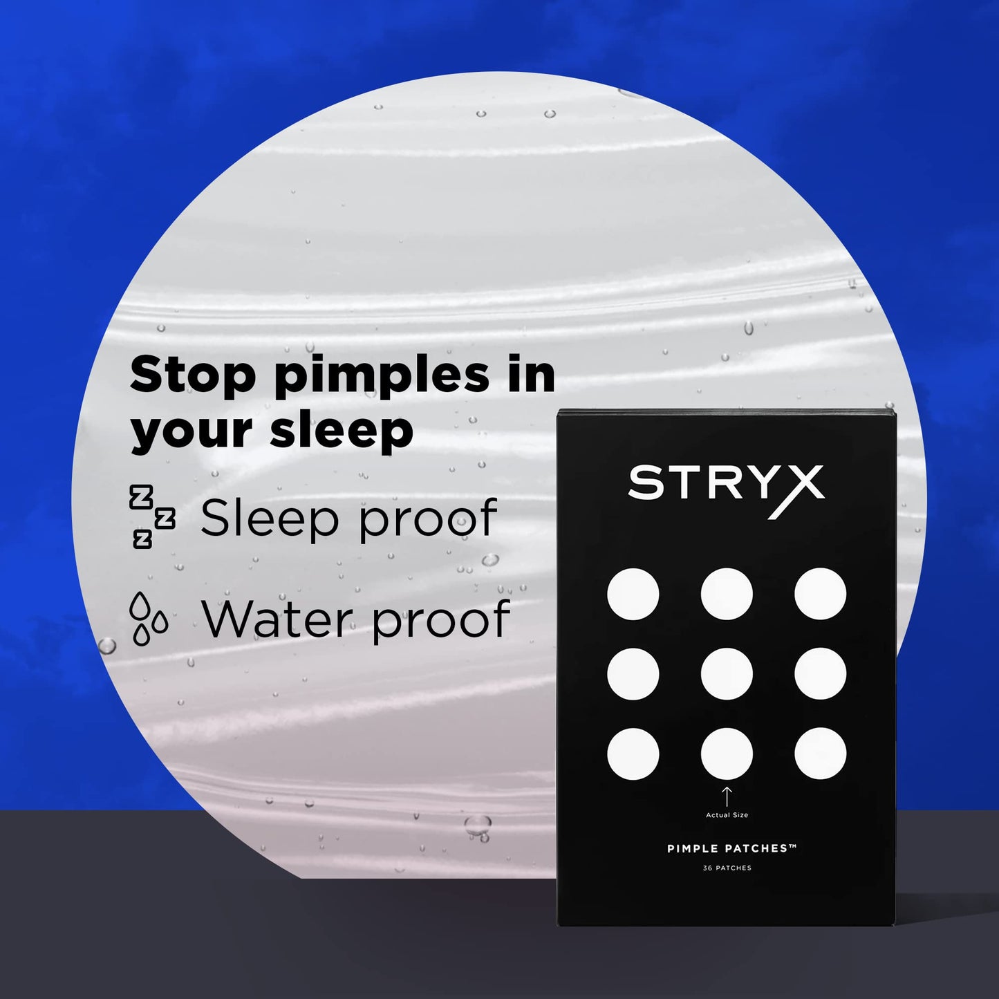 Stryx Hydrocolloid Acne Pimple Patches for Men, 3-Pack - Great for Breakouts, Zits, Blemishes, Whiteheads, & Reducing Redness - Designed for Men’s