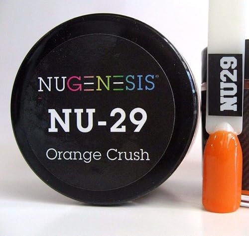 NuGenesis Nail Dipping Powder Color 1.5oz/43g Jar - (NU29 ORANGE CRUSH) Beauty & Personal Care Nugenesis