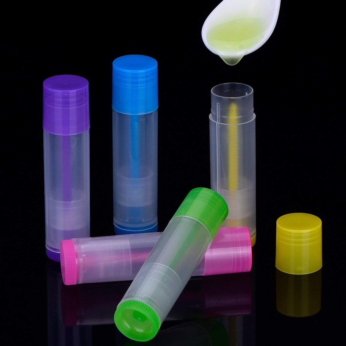 Onwon 25 PCS Lip Balm Empty Bottles Lip Balm Container Clear Tubes with Twist Bottom and Top Cap, 3/ 16Oz (5.5ml) Beauty and Personal Care Onwon