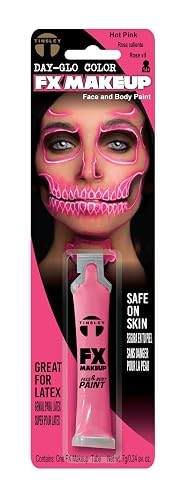 Tinsley Transfers FX Makeup - Face and Body Paint - Water-Based Cream - 7g / 0.24 oz Tube (DayGlo Hot Pink)