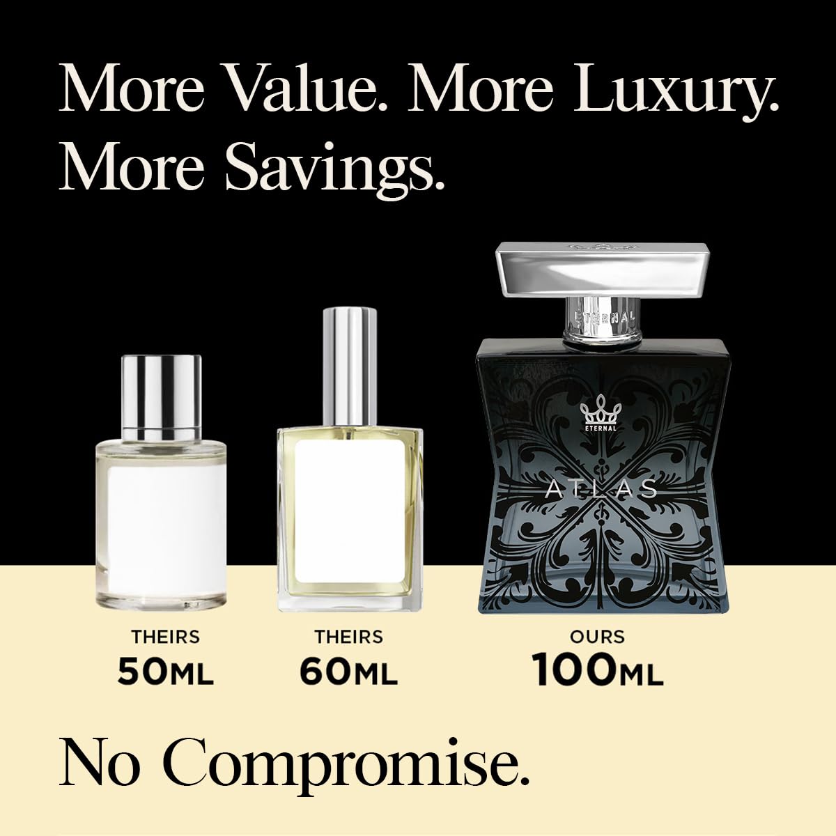 Eternal Fragrance - Eternal Atlas - Inspired by Iconic Men's Cologne - 3.4 oz (100ml) - Eau de Parfum - Long-lasting - Vegan - Clean Ingredients Beauty & Personal Care Eternal Fragrance