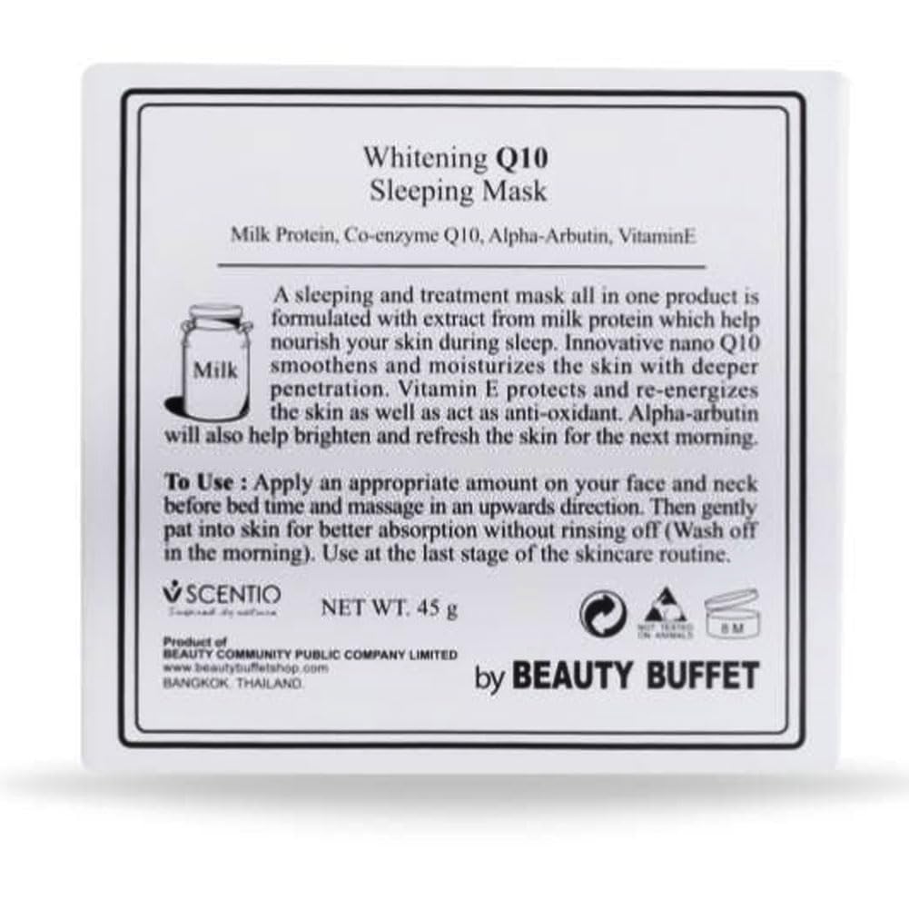 SCENTIO MILK PLUS Q10 SLEEPING MASK (45G)