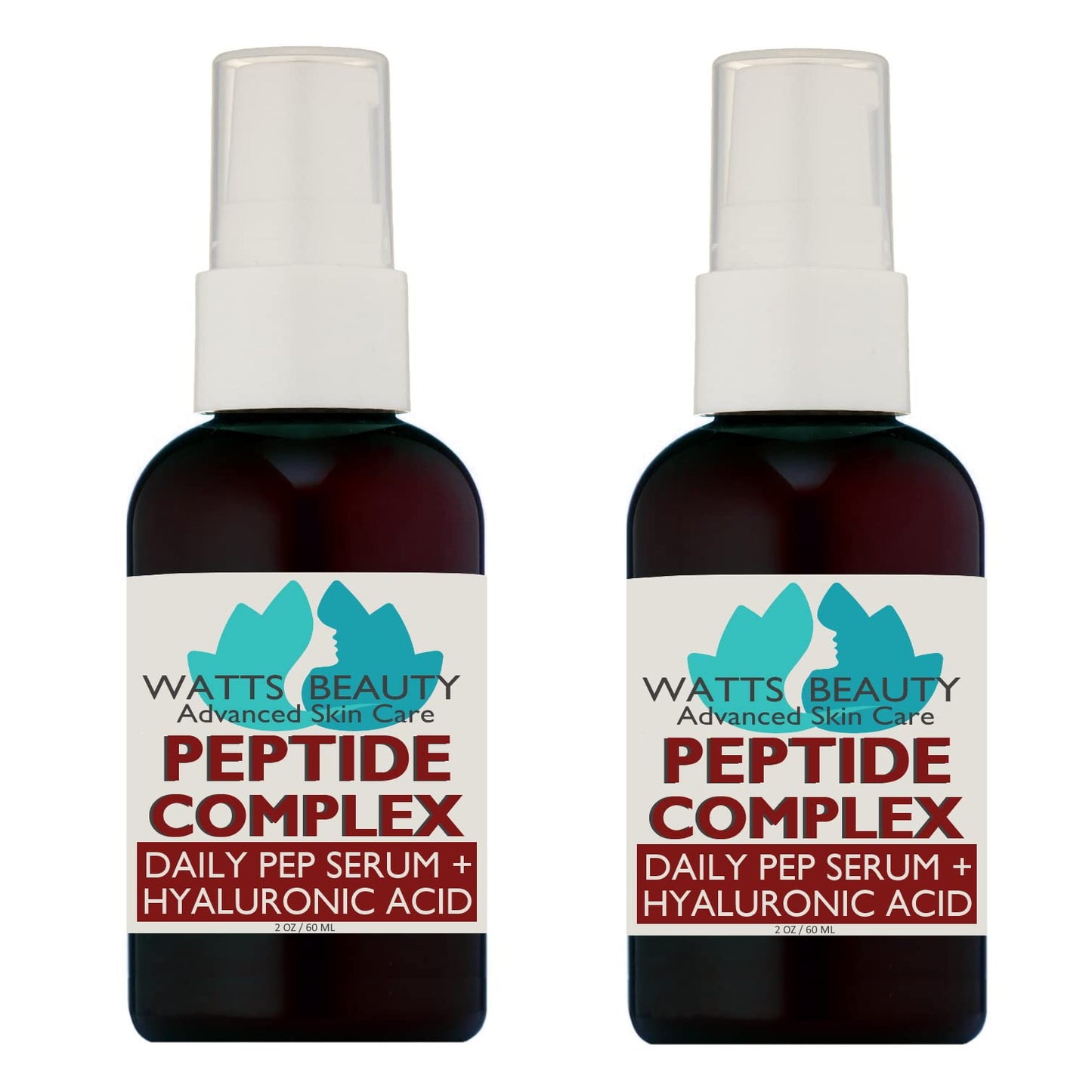 Watts Beauty Peptide Anti-Aging Face Serum - Hyaluronic Acid and Collagen Boosting Daily Face Care Polypeptide Complex with L-Arginine Firms Wrinkles
