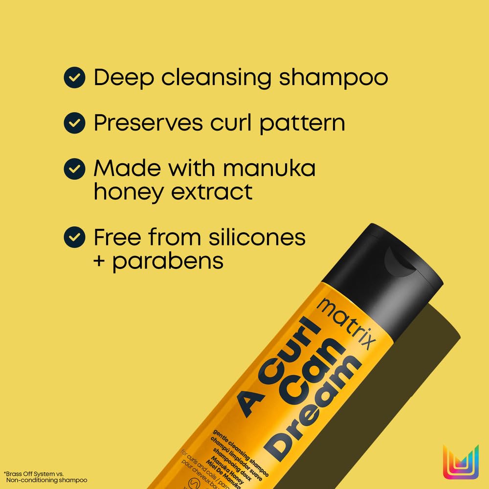 Matrix A Curl Can Dream Deep Cleansing Shampoo | Clarifying| Preserves Curl Pattern, Removes Build Up | For Curly & Coily Hair | Silicone & Paraben