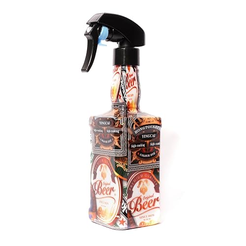 STUDIO LIMITED Barber Spray Bottle Barber Stylist Fine Mist Sprayer Refillable Hair Spray Bottles Mist (Beer 500ml/16.9oz)