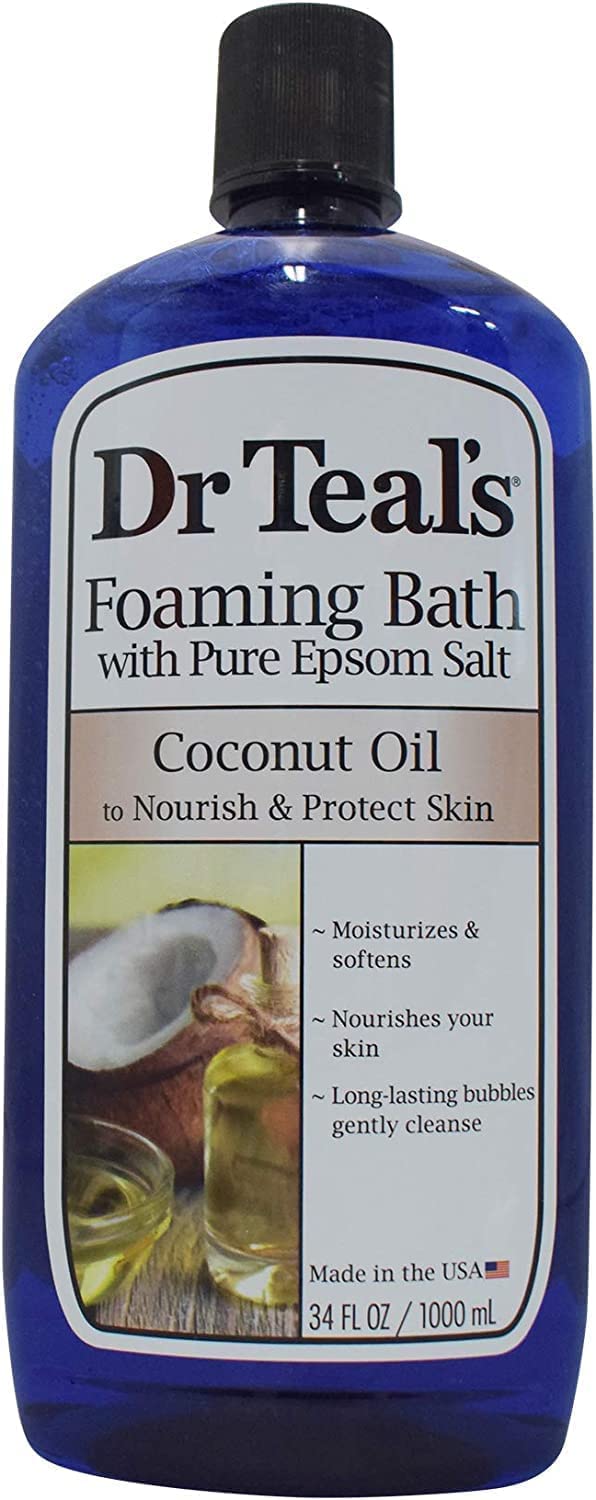 Dr Teal's Foaming Bath Variety Gift Set (2 Pack, 34oz Ea) - Melatonin Sleep Bath, Nourish & Protect with Coconut Oil - Essential Oils Blended Beauty and Personal Care Dr Teal's