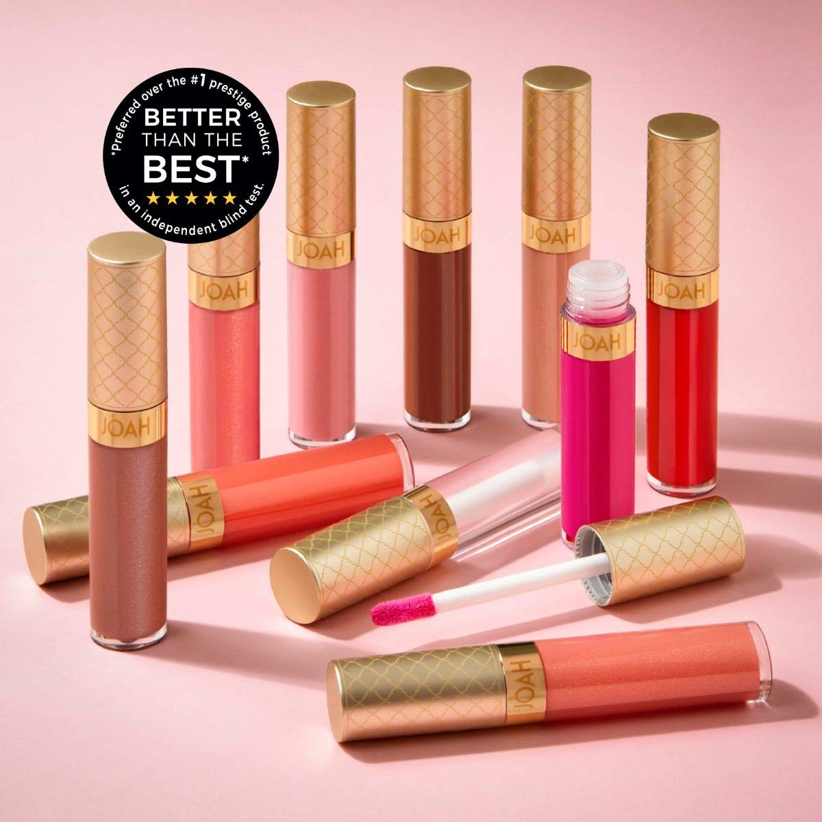 JOAH Lip Gloss, Sun and Seoul Glassify High Shine Tinted Lip Gloss, Hydrating Vitamin E & Avocado Oil, Korean Makeup - Sunkissed