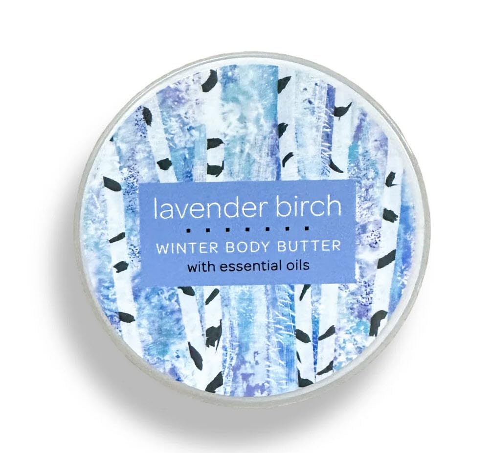 Greenwich Bay Trading Company Lavender Birch Body Butter - Moisturizing Shea Butter & Cocoa Butter Blend, 8 oz Jar