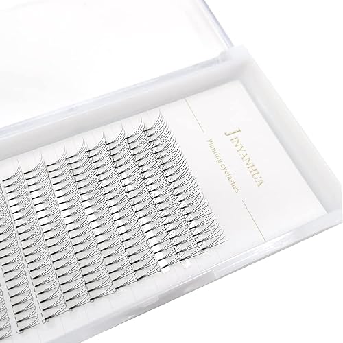 Soft Natural Premade Volume 2D Fans Eyelash Extension 0.10 Thickness 8-14mm Handmade Premade Cluster Volume Fans Faux Mink Lashes 3d (14mm, 3D-0.10-C)