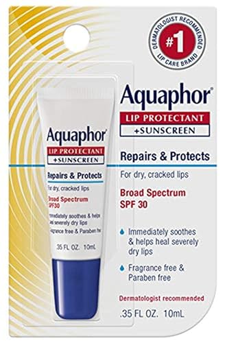 Aquaphor Lip Repair + Protect, Broad Spectrum SPF 30 0.35 oz (Pack of 3)