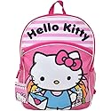 Fast Forward Hello Kitty 16" Pink School Backpack with front and side Pockets