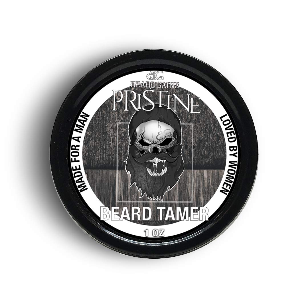 Beard Gains Organic Beard Tamer Tinted Wax: shape, style & groom facial hair with natural hold. Easy wash-out, all-day control. For all beard types