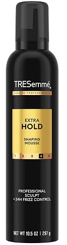 TRESemmé Extra Hold Hair Mousse For 24H Touchable Hold & Volume with Pro Lock Tech 10.5 FL Oz (1 Pack Packaging May Vary)