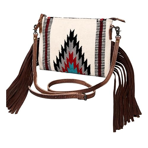 American Darling Women's Crossbody Bag Western Saddle Blanket Genuine Leather Handbag and Ladies Purse