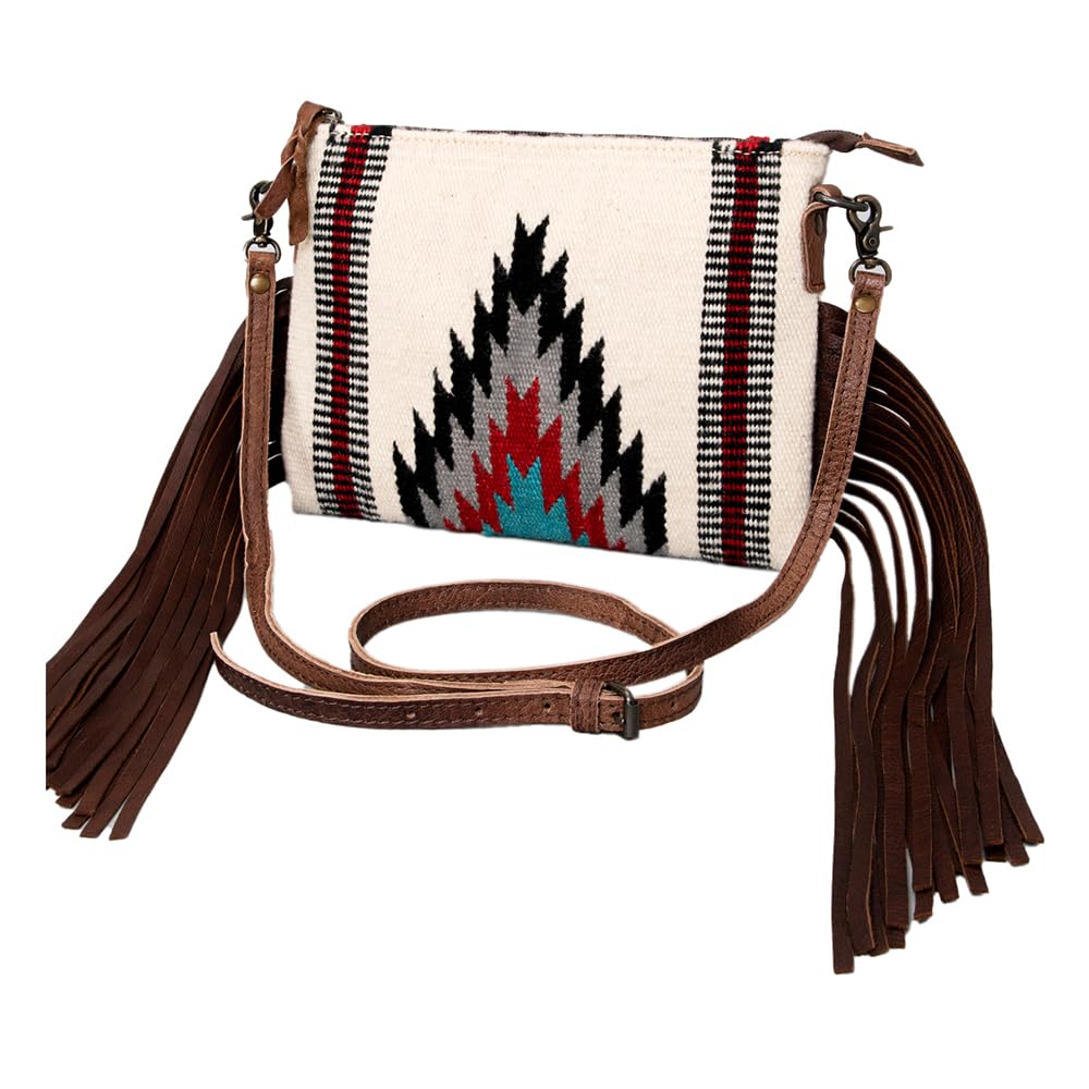 American Darling Women's Crossbody Bag Western Saddle Blanket Genuine Leather Handbag and Ladies Purse