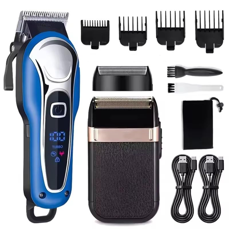 QDKVTNDJZ Professional Hair Clippers and Trimmers Set, Cordless Barber for Cutting Kit (Electric Razor Shavers & Beard/Hair Trimmer Haircut Kit) Beauty and Personal Care QDKVTNDJZ