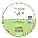 Clean + Easy Muslin Wax Strips - Extra Large Wax Strip Roll for Full Body & Facial Hair Removal, 3.5" x 40 Yards