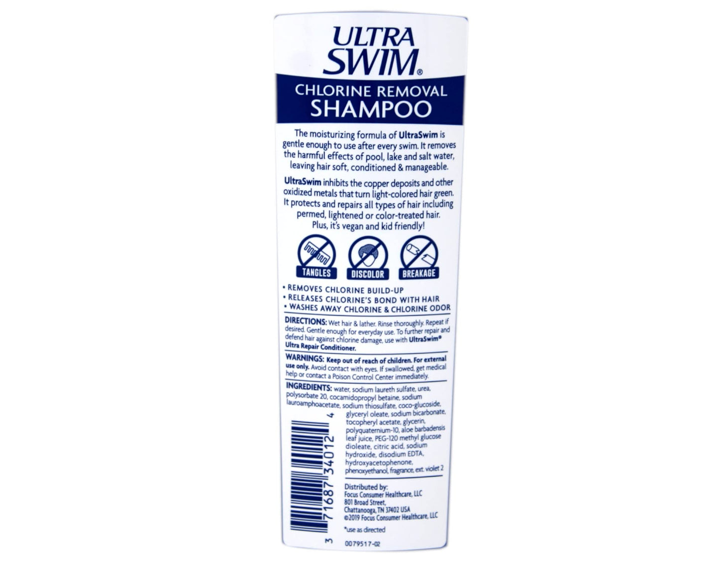 UltraSwim Chlorine Removal Moisturizing Shampoo, 7 oz., 4 Pack