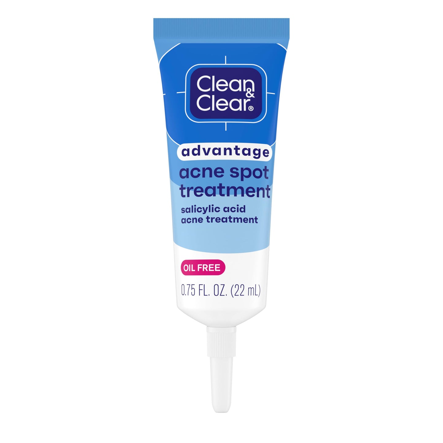 Clean and Clear Advantage Acne Spot Treatment Gel Cream with 2% Salicylic Acid & Witch Hazel, Acne Pimple Medication for Blemish & Blackhead Removal