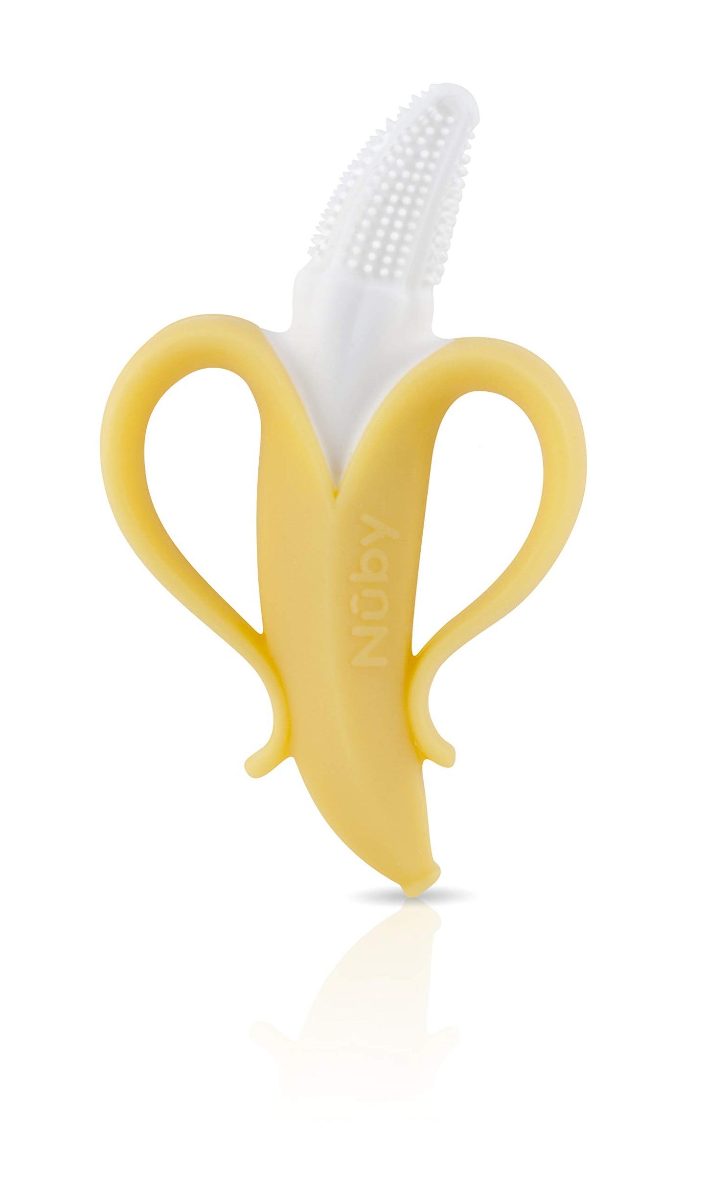 Nuby Nananubs Banana Teether – Silicone Massaging Toy for Babies 3M+, Soothes Sore Gums, Travel-Friendly Baby Essential & Gift