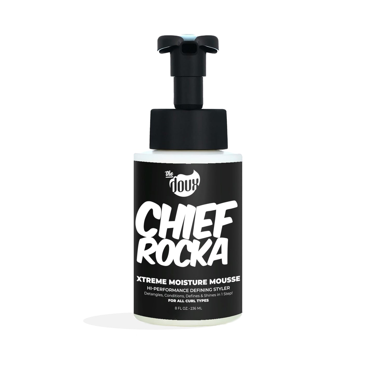 Chief Rocka Xtreme Moisture Mousse for Curly Hair - Curl Defining Hair Mousse for Women with Lasting Hold, Frizz Control & Shine - Styling Foam