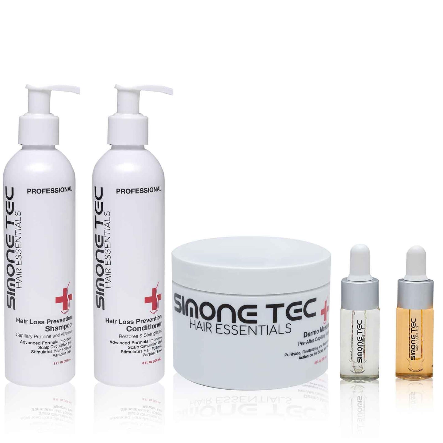 Simone Tec Hair Essentials Hair Loss Prevention Shampoo & Conditioner & Mask Set Capillary Proteins and Vitamins/Restore & Strengthens | Promo Dx2