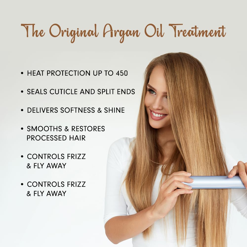 DermOrganic Original Argan Oil of Morocco Leave-In Hair Treatment - Repairs, Protects, Shines, Smooths, 4 oz (1 Pack)