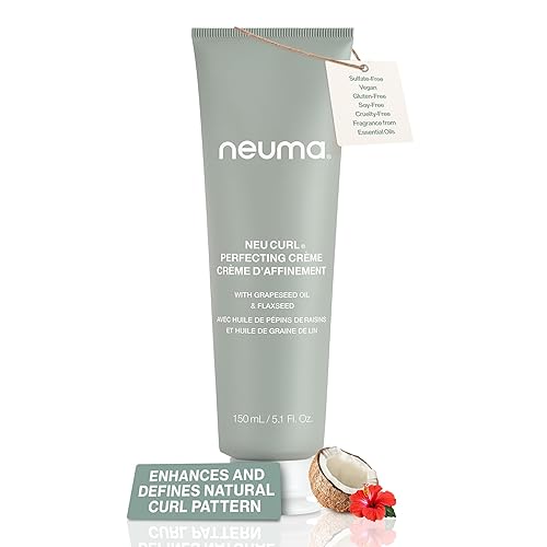 NEUMA Neu Curl Perfecting Creme 5.1 Fl. Oz. Curl Cream with Coconut Hibiscus Scent, Lightweight, Nourishing Curl Defining Cream, Curl Cream for Wavy