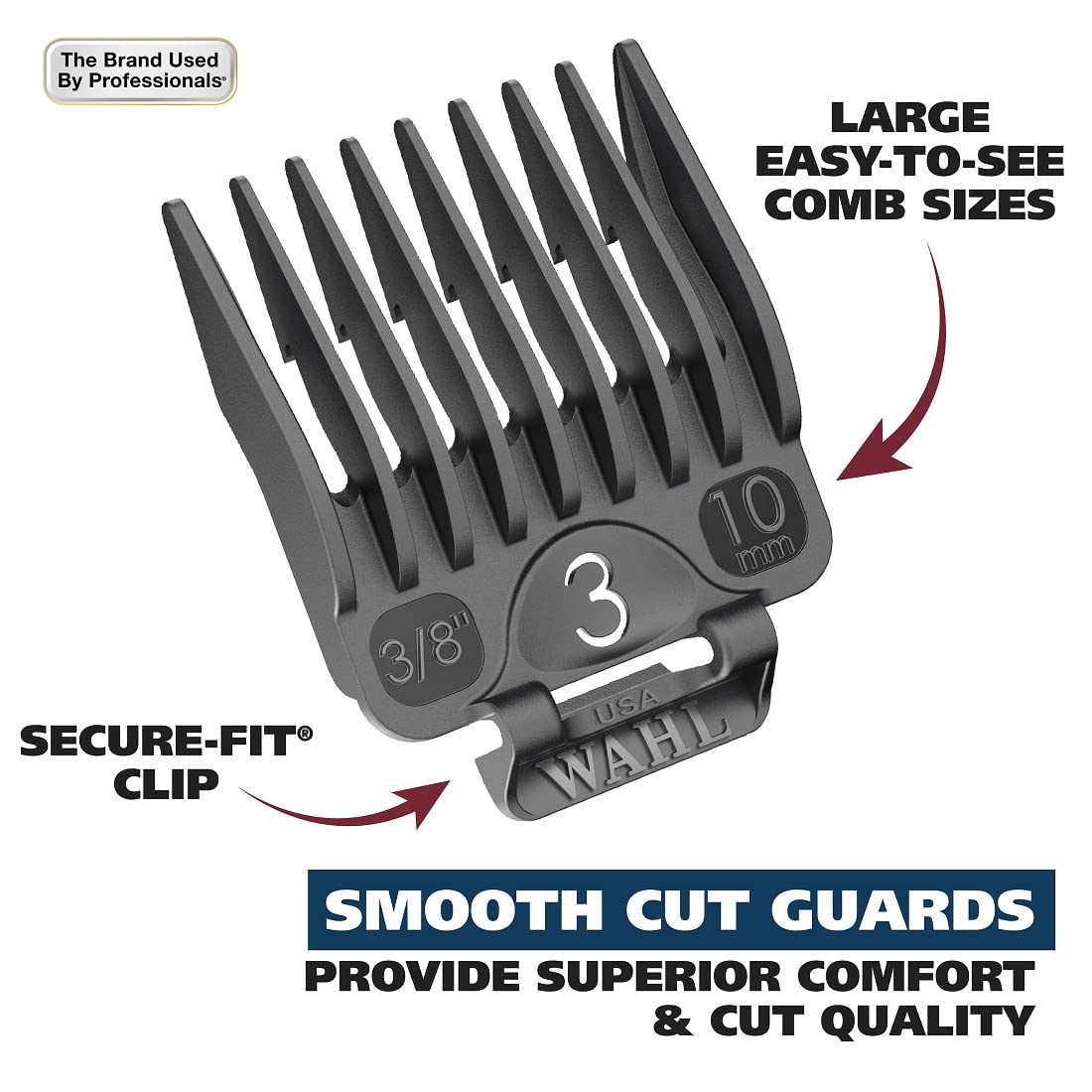 Wahl USA Chrome Pro Corded Clipper Complete Haircutting Kit for Men - Powerful Total Hair Clipping, Beard Trimming, & Grooming - Model 3024635 Beauty and Personal Care Wahl