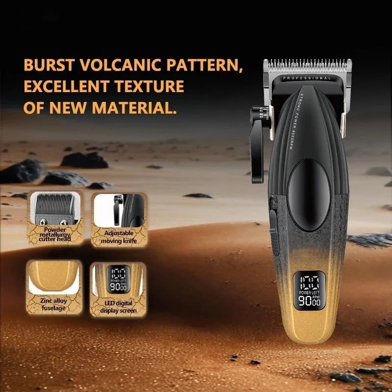 GLESVOWIO Hair Clippers for Men Professional Barber Cordless Rechargeable Trimmer Electric Cutting Machine Metal Body Beauty and Personal Care GLESVOWIO